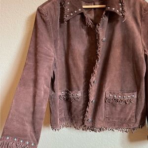 Vintage Fringe Leather jacket size Medium